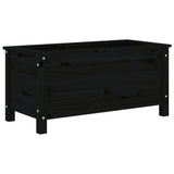 VIDAXL -Planungsbox 82.5x40x39 cm Festkiefer schwarz