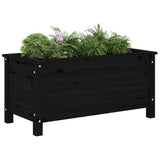VIDAXL -Planungsbox 82.5x40x39 cm Festkiefer schwarz