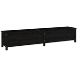 Vidaxl Planning box raised 199.5x40x39 cm Solid pine black