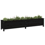 Vidaxl Planning box raised 199.5x40x39 cm Solid pine black