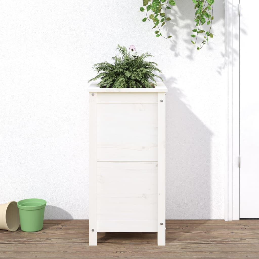 VidaXL Planning box 40x40x78 cm Solid pine white