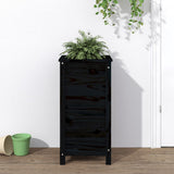 Boîte de planification vidaxl 40x40x78 cm en pin solide noir