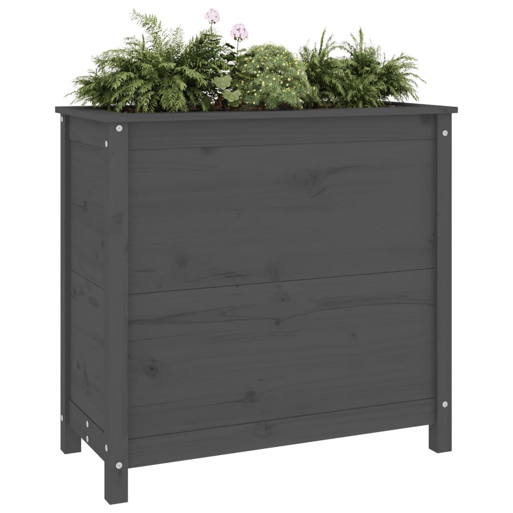 Vidaxl Planning Box 82.5x40x78 cm Gray de pin solide