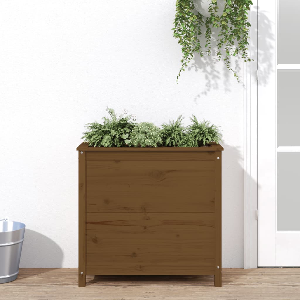 VIDAXL -Planungsbox 82.5x40x78 cm Festkiefer Honigbraun