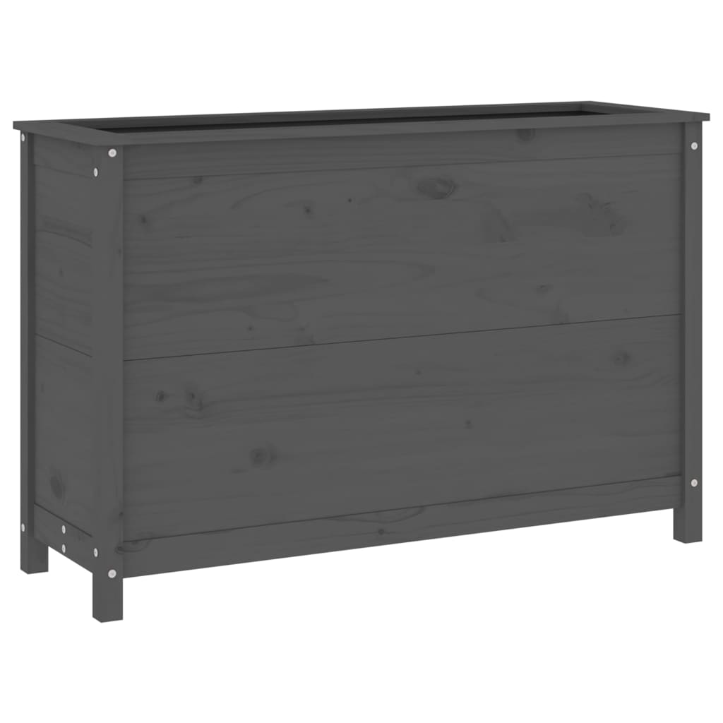 Vidaxl Planter raised 119.5x40x78 cm Solid pine Gray