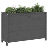 Vidaxl Planter raised 119.5x40x78 cm Solid pine Gray