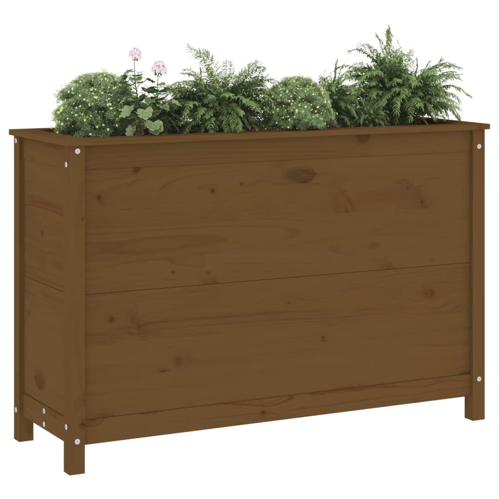 Vidaxl Planter élevé 119.5x40x78 cm en pin solide brun
