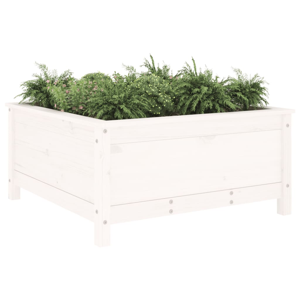 VidaXL Planning box 82.5x82.5x39 cm Solid pine white