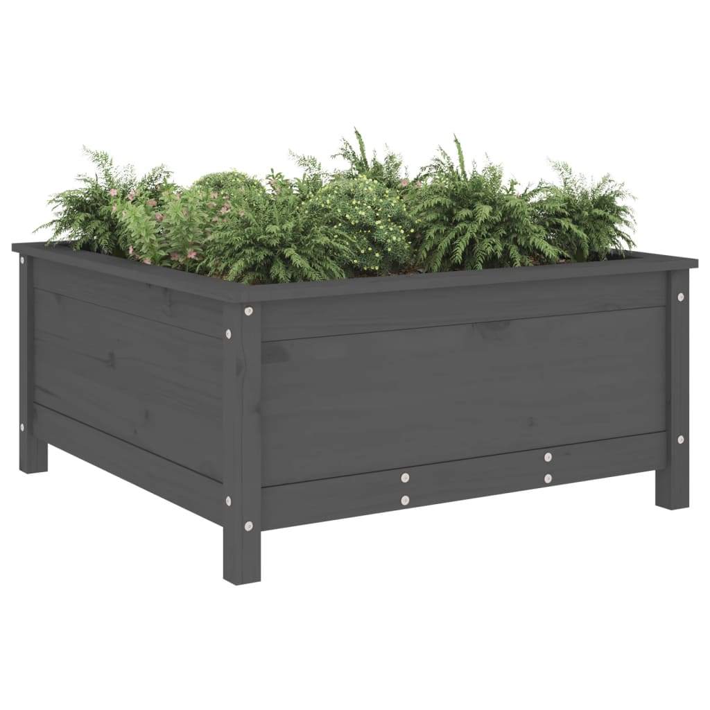 Boîte de planification Vidaxl 82.5x82.5x39 cm Green en pin massif