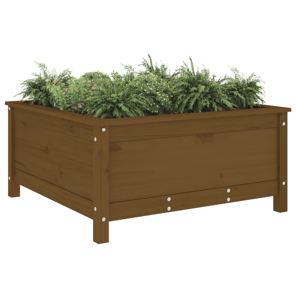 VidaXL Planning box 82.5x82.5x39 cm Solid pine honey brown