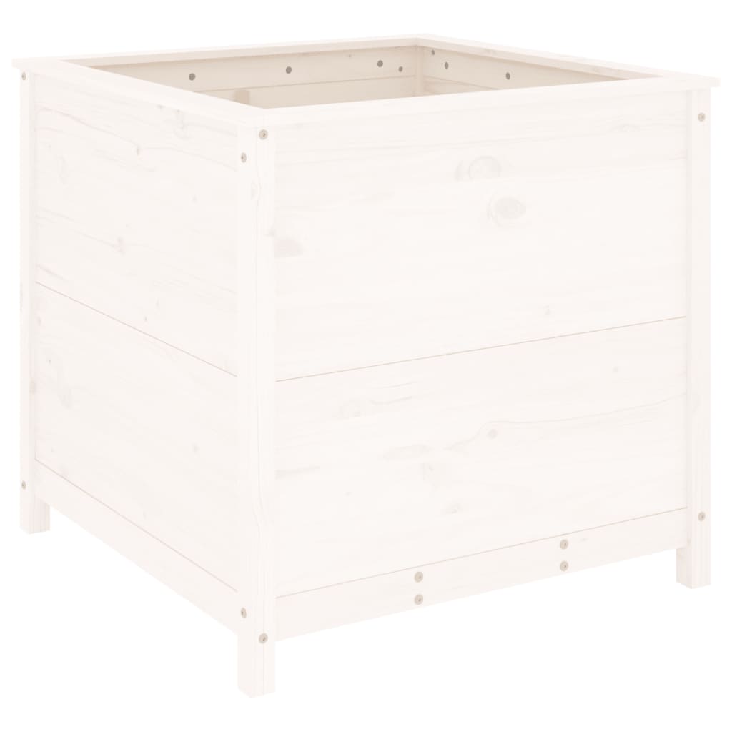 VidaXL Planning box 82.5x82.5x78 cm Solid pine white