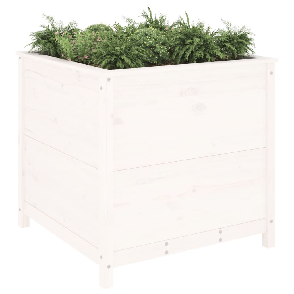 VidaXL Planning box 82.5x82.5x78 cm Solid pine white