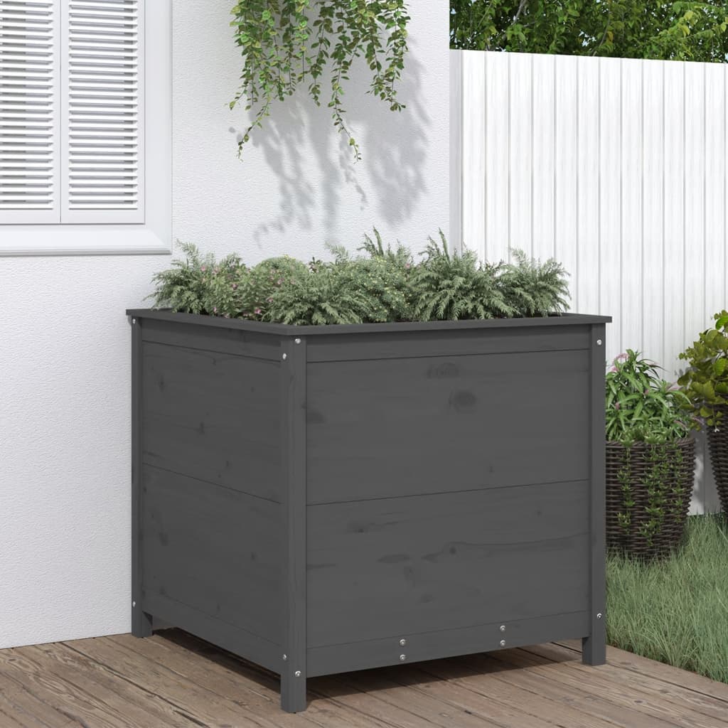 Vidaxl Planning Box 82.5x82.5x78 cm Solid Pine Grey