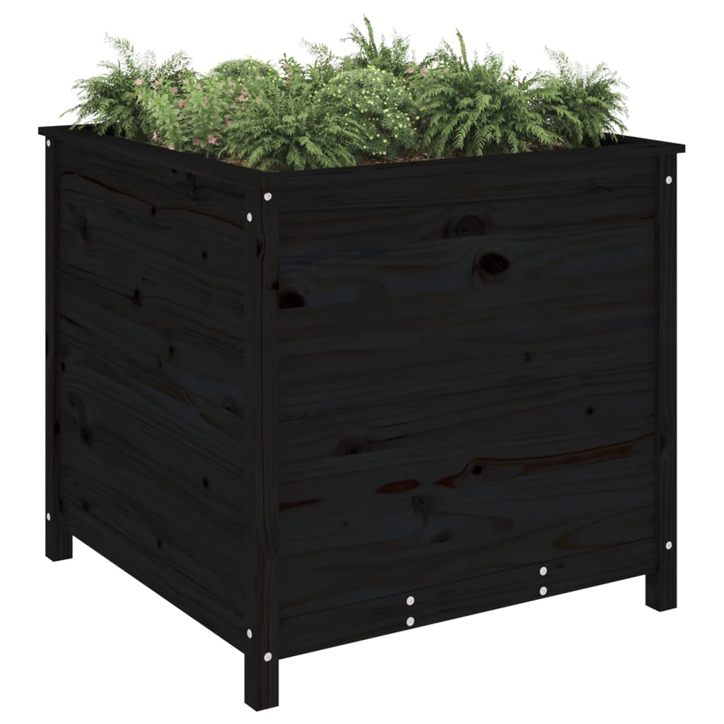 VIDAXL -Planungsbox 82.5x82.5x78 cm Festkiefer schwarz