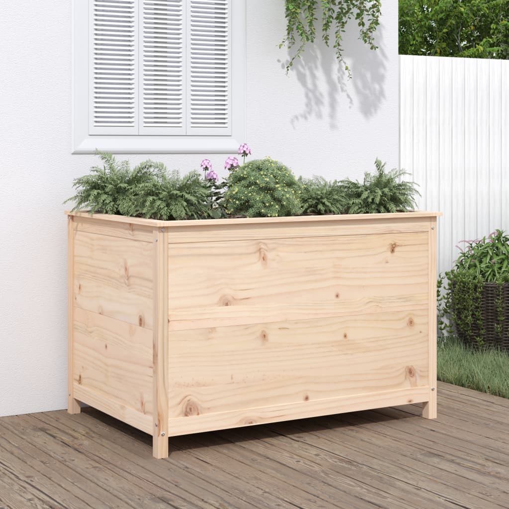 Vidaxl planter hævet 119,5x82,5x78 cm solid fyrretræ