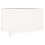 Vidaxl Planter je dvignil 119,5x82,5x78 cm trdno boro belo belo