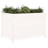 Vidaxl Planter je dvignil 119,5x82,5x78 cm trdno boro belo belo