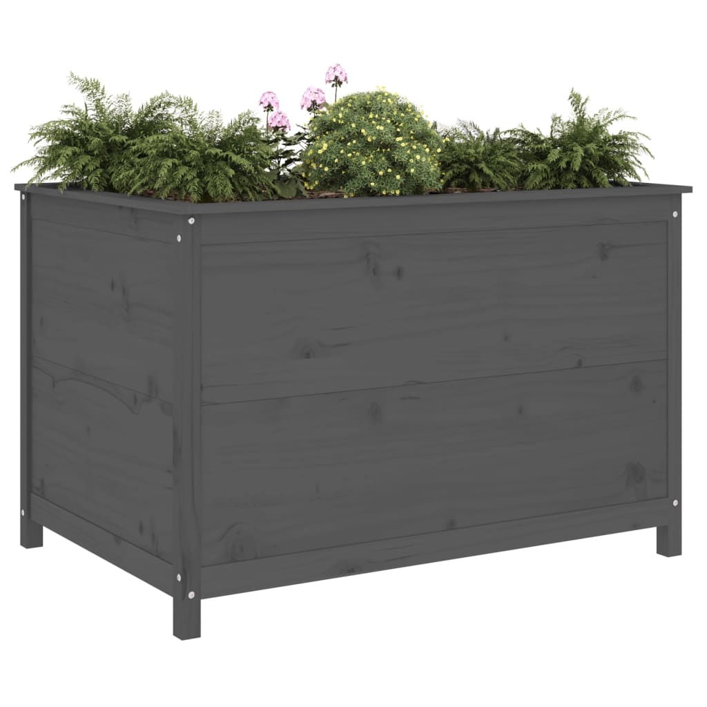 VIDAXL -Pflanzer erhöht 119,5 x 82,5 x 78 cm Festkieferngrau grau grau