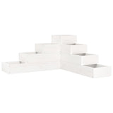 Vidaxl Planning Box 4-lag 80.5x79x36 cm Solid fyrretræ hvid hvid