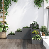Vidaxl Plannet 4 capas 80.5x79x36 cm de pino sólido gris gris