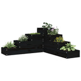 Vidaxl Planning Box 4 La capa 80.5x79x36 cm de pino sólido negro