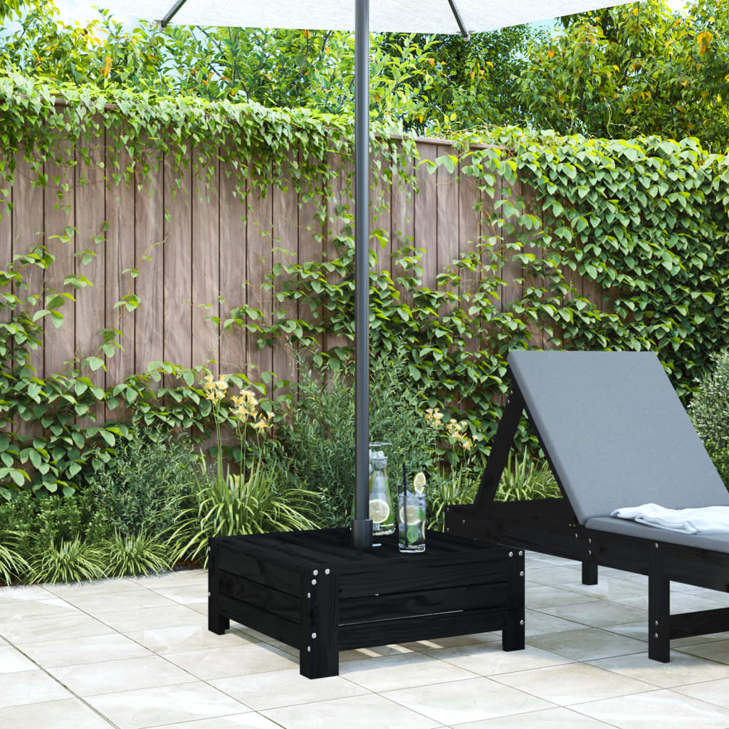 Vidaxl Parasol Footing Festkiefer schwarz