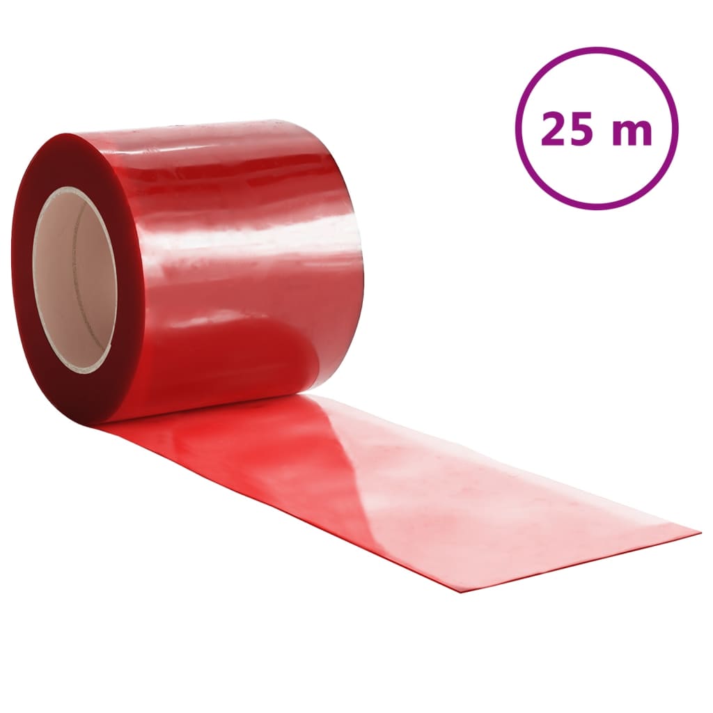 VidaXL Deurgoordijn 200x1.6 mm 25 m PVC Red