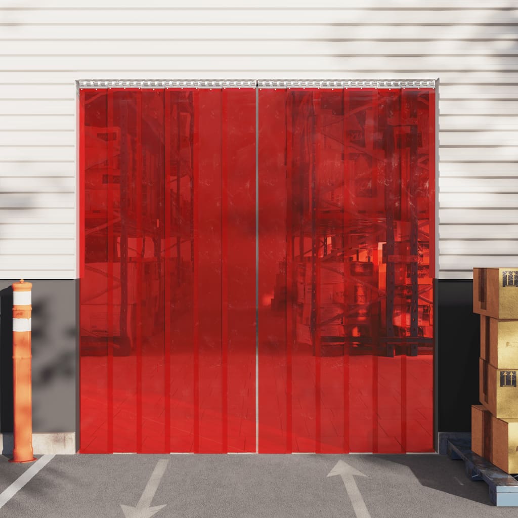 VidaXL door curtain 300x2.6 mm 25 m PVC Red