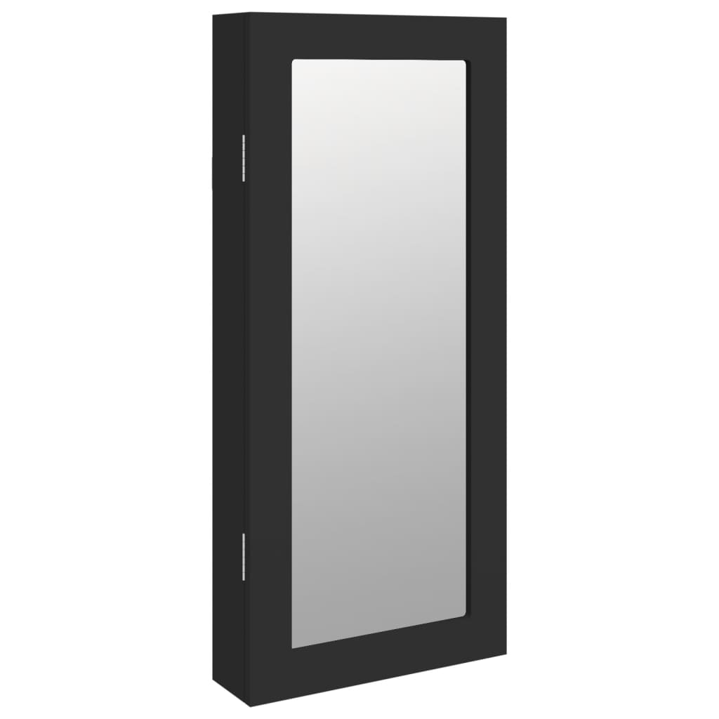Vidaxl jewelry cupboard with mirror wall -mounted 30x8.5x67 cm black