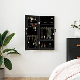 Vidaxl jewelry cupboard with mirror wall -mounted 30x8.5x67 cm black