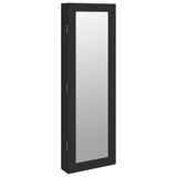 VIDAXL -Schmuckschrank mit Spiegelwand -montiert 30x8,5x90 cm Schwarz