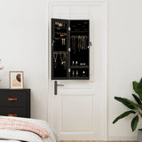 VIDAXL -Schmuckschrank mit Spiegelwand -montiert 30x8,5x90 cm Schwarz