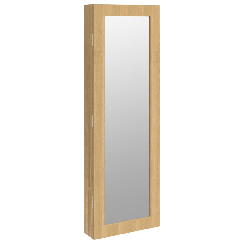 VIDAXL -Schmuckschrank mit Spiegelwand -montiert 30x8,5x90 cm Weiß