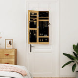 VIDAXL -Schmuckschrank mit Spiegelwand -montiert 30x8,5x90 cm Weiß