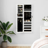 Vidaxl jewelry cupboard with mirror wall -mounted 30x8.5x106 cm white