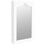 VIDAXL -Schmuckschrank mit Spiegelwand -montiert 37,5x10x67 cm Weiß