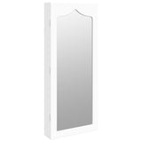 VIDAXL -Schmuckschrank mit Spiegelwand -montiert 37,5 x 10 x 90 cm Weiß