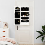 VIDAXL -Schmuckschrank mit Spiegelwand -montiert 37,5 x 10 x 90 cm Weiß