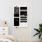 Vidaxl jewelry cupboard with mirror wall mounted 37.5x10x106 cm white