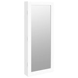 Vidaxl Schmuckschrank mit Spiegel und mit LED -Wand montiertem Weiß