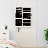 Vidaxl Schmuckschrank mit Spiegel und mit LED -Wand montiertem Weiß
