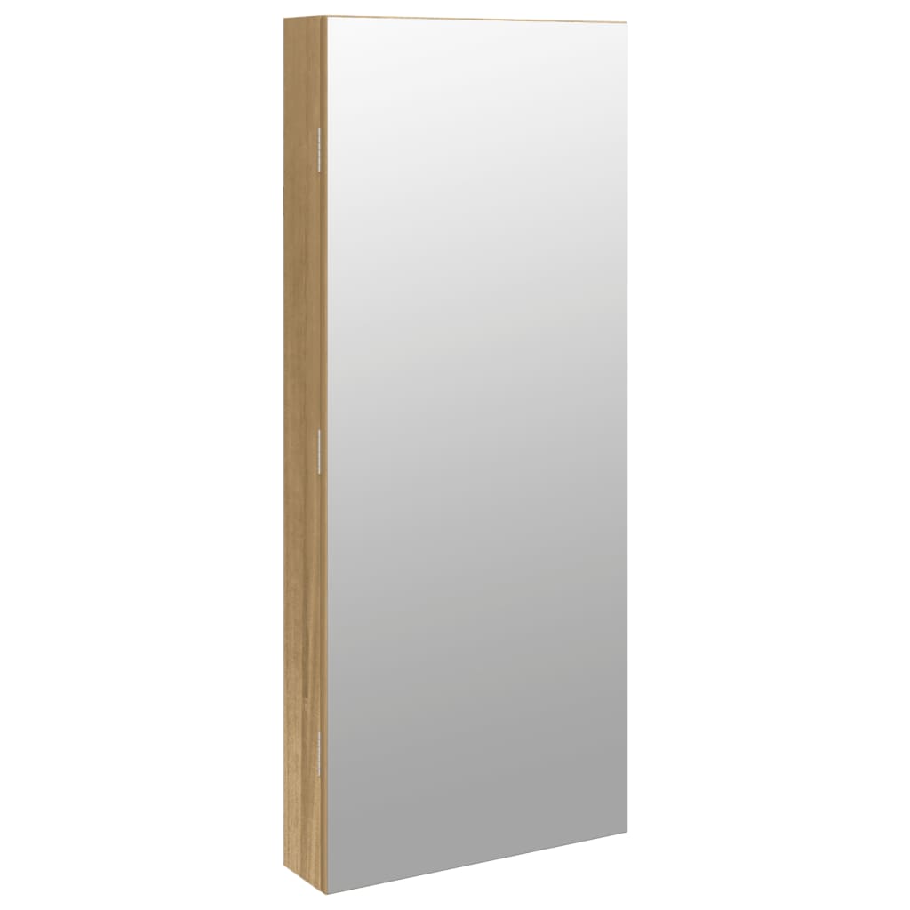 Vidaxl -Schmuckschrank mit Spiegel und LED -Wand -montiert