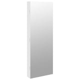 Vidaxl Schmuckschrank mit Spiegel und mit LED -Wand montiertem Weiß