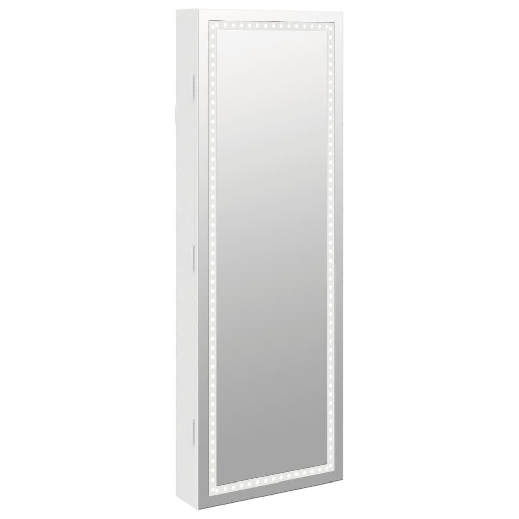 Vidaxl jewelry cupboard with mirror and LED wall -mounted white