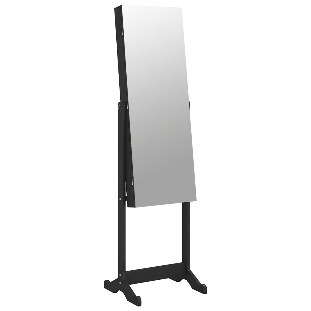 Vidaxl jewelry cupboard with mirror detached 42x38x152 cm black