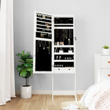 Vidaxl jewelry cabinet with mirror with LED lighting detached white