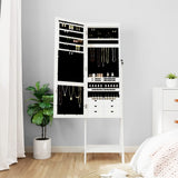 Vidaxl jewelry cabinet with mirror with LED lighting detached white