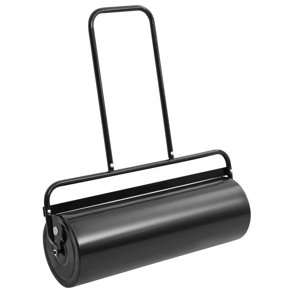 VidaXL Gazonroller with handle 63 l iron and steel black