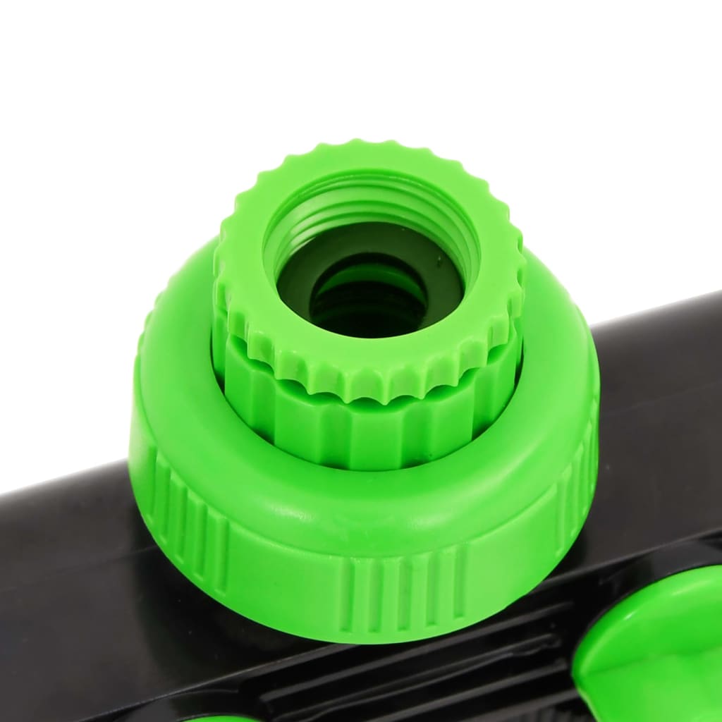 Vidaxl kraanadapter 4-wegs 19,5x6x11 cm abs pp groen en zwart