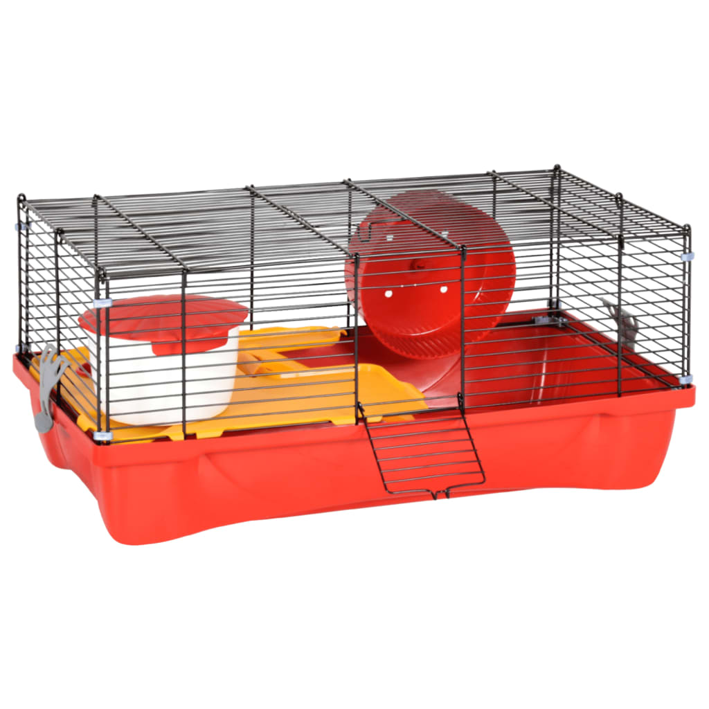 Vidaxl Hamsterkooi 58x32x36 cm Polypropene and Metal Red
